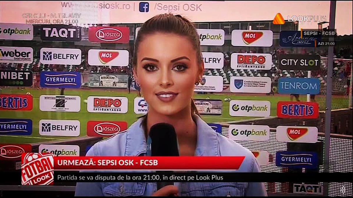 FOTO Cea mai sexy prezentatoare de la LOOK TV se destăinuie: „Suporterii români sunt comozi, le lipsește pasiunea cu adevărat”