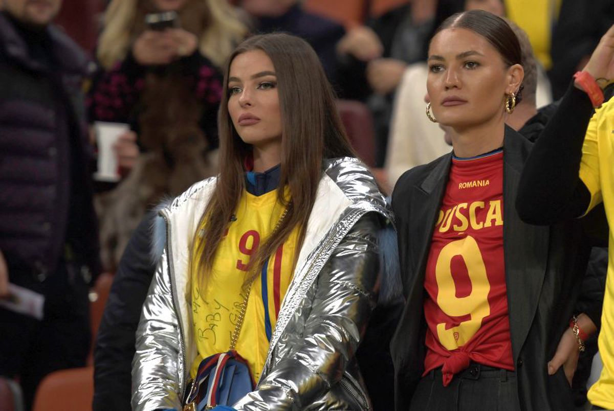 ROMÂNIA - SUEDIA // FOTO Iubita lui Pușcaș a animat atmosfera pe Arena Națională » Mesajul special de pe tricou