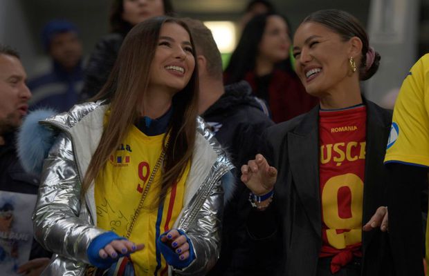 ROMÂNIA - SUEDIA // FOTO Iubita lui Pușcaș a animat atmosfera pe Arena Națională » Mesajul special de pe tricou
