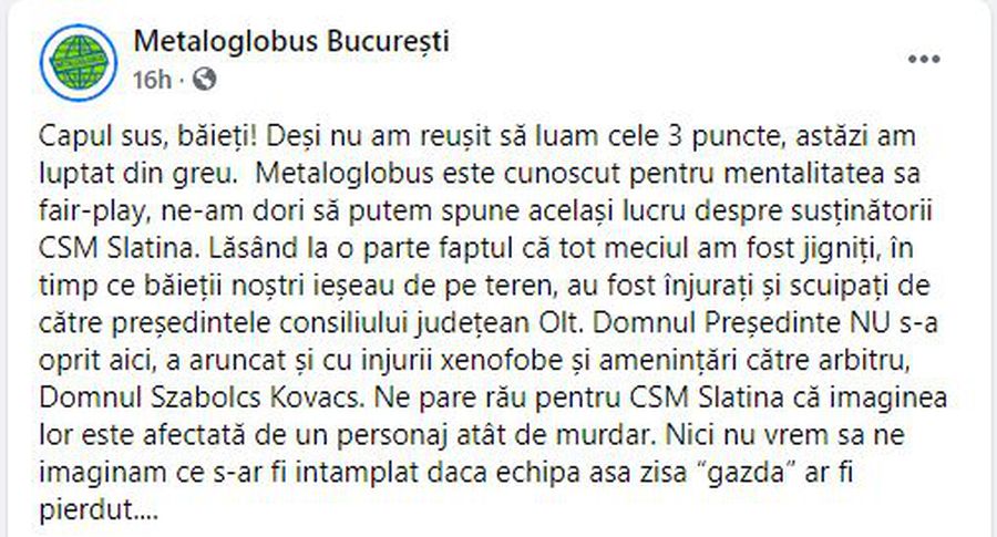 Scandal monstru în Liga 2: „Jucătorii noștri au fost scuipați și înjurați de președinte” + fratele lui Istvan Kovacs ar fi fost hărțuit cu jigniri xenofobe!