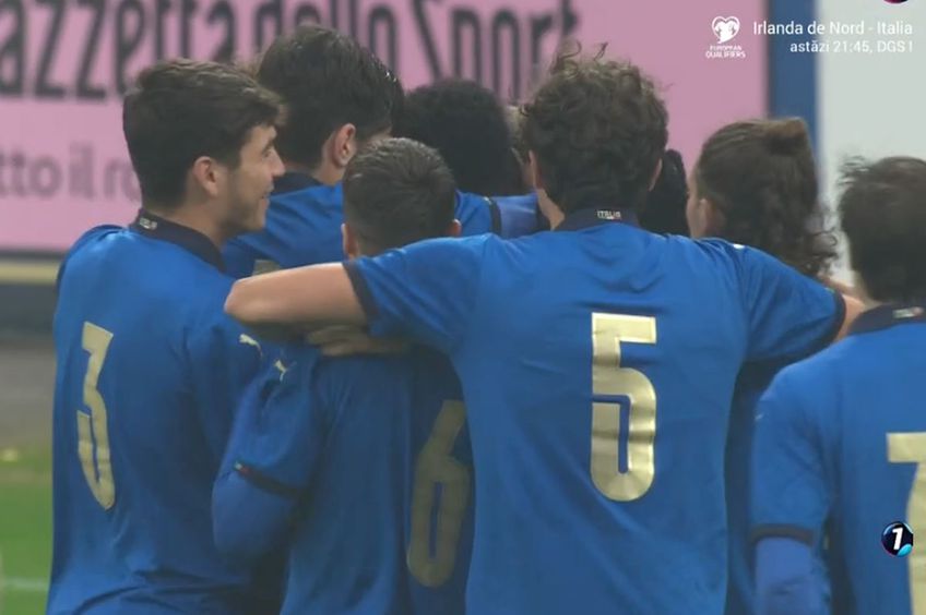 Italia U20 - România U20 // foto: captură DigiSport 1