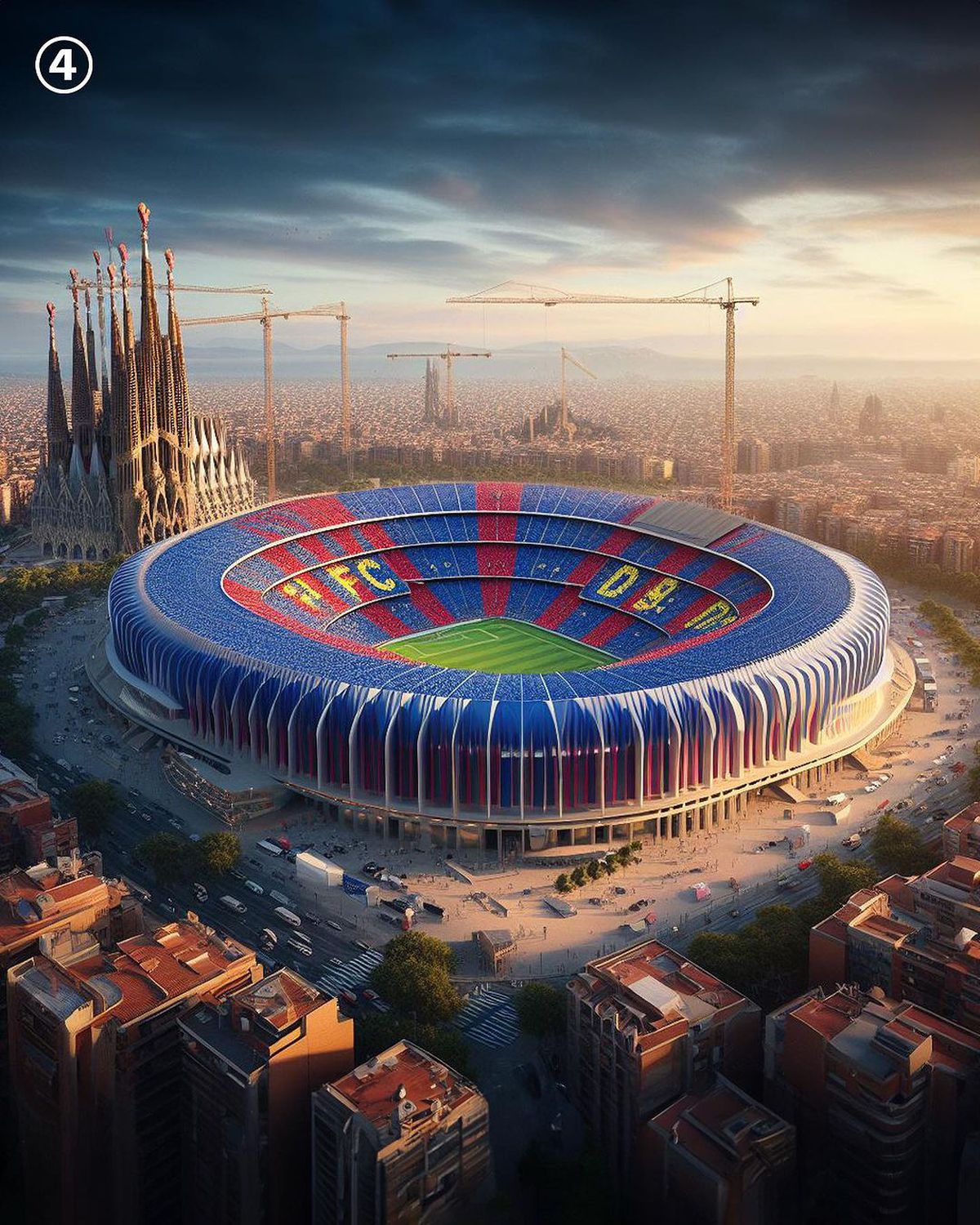 NEBUNIE! Cum ar arăta cele mai tari stadioane ale lumii create de Inteligența Artificială » Stadionul-vultur al celor de la Benfica e ULUITOR