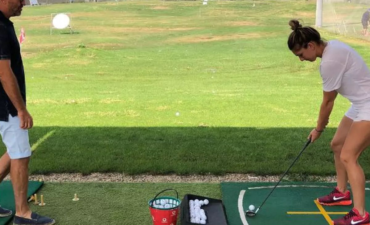 Simona Halep a lăsat racheta de tenis pentru crosa de golf