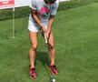 Simona Halep, în 2018, la golf alături de Florin Segărceanu