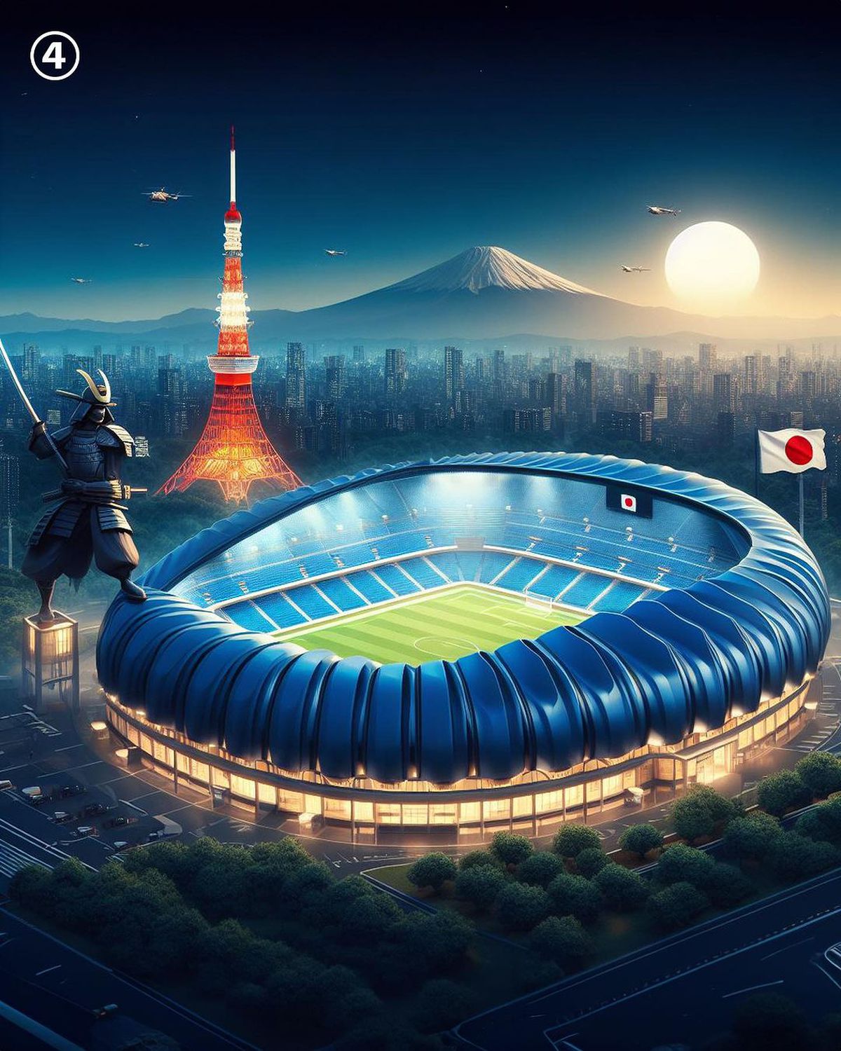 Stadioane naționale create de Inteligența Artificială