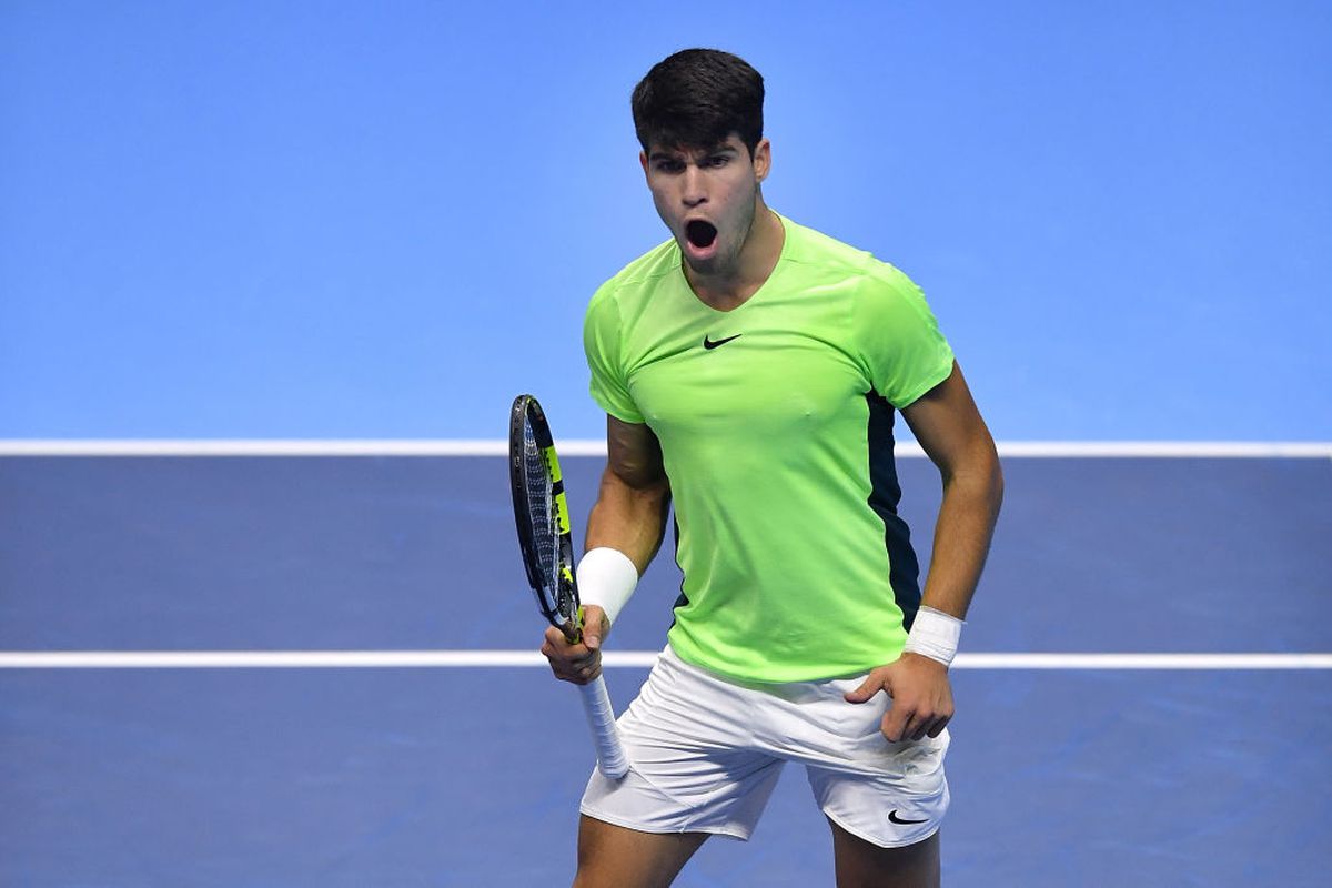 Carlos Alcaraz, prestație colosală în meciul cu Rublev de la Turneul Campionilor » Doar 2 erori neforțate și 100% procentaj la fileu