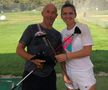 Simona Halep, în 2018, la golf alături de actorul Mugur Mihăescu