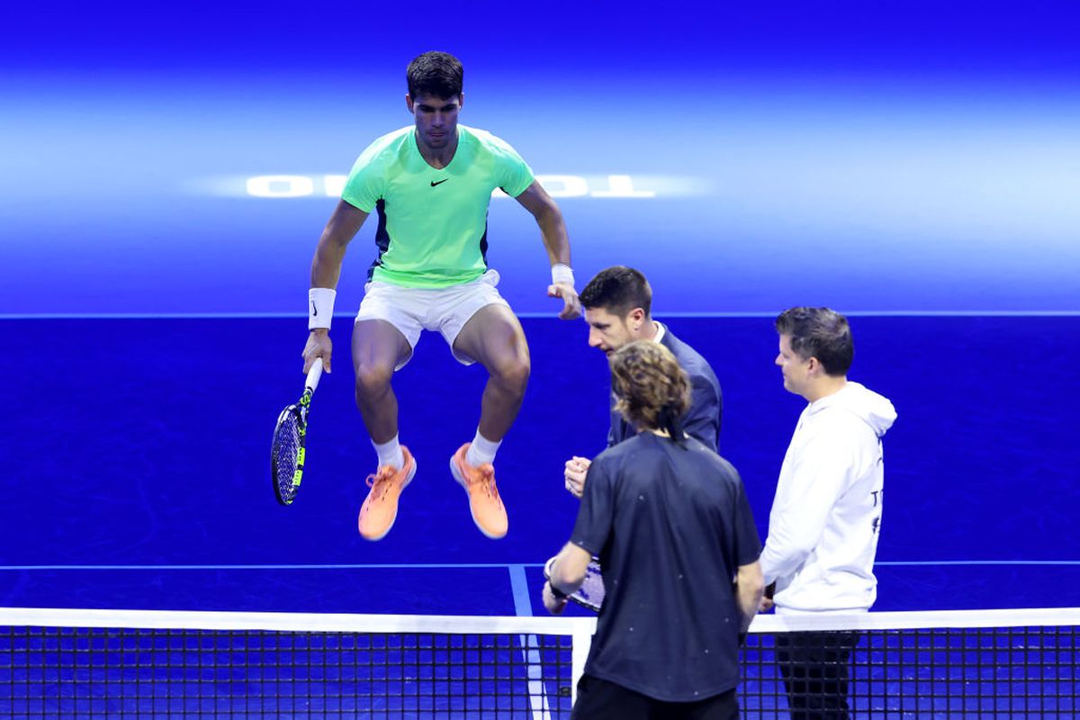 Carlos Alcaraz, prestație colosală în meciul cu Rublev de la Turneul Campionilor » Doar 2 erori neforțate și 100% procentaj la fileu