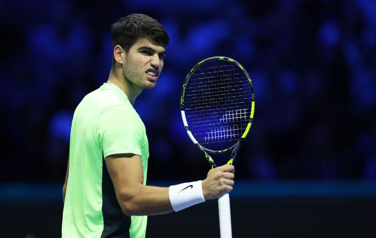 Cele mai spectaculoase imagini din duelul Alcaraz - Rublev, Turneul Campionilor 2023