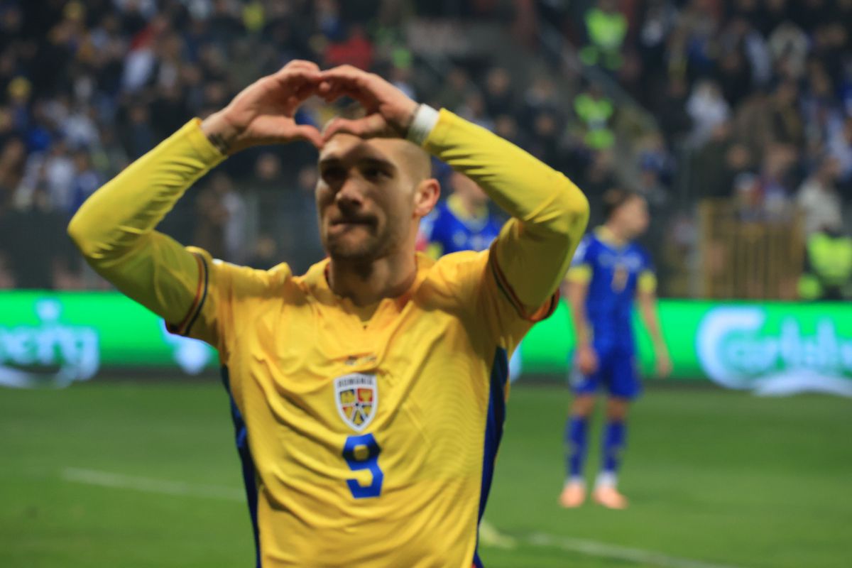 Gol fabulos marcat de România » Bîrligea i-a „curentat” pe bosniaci și a sărbătorit în stilul „Radu Petrescu”