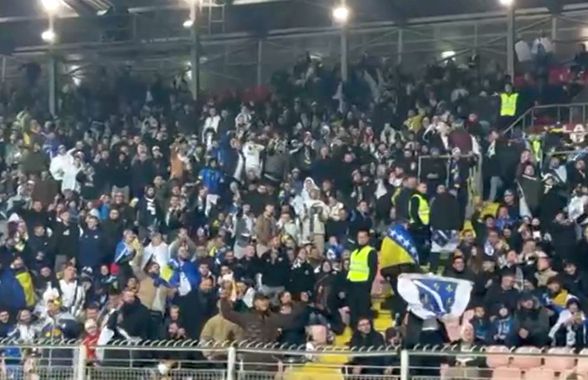 „Țiganii, țiganii!” » Scene intolerabile în tribune la Bosnia - România