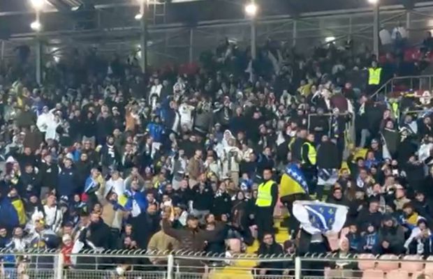 „Țiganii, țiganii!” » Scene intolerabile în tribune la Bosnia - România