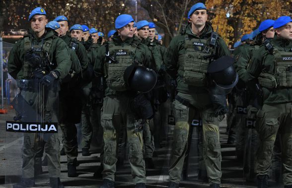 Măsuri de securitate nemaivăzute pentru Bosnia - România » Imaginile surprinse de reporterii GSP: soldații, instrucție în fața stadionului