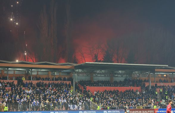 Ce s-a întâmplat în afara stadionului din Zenica, la scurt timp după golul marcat de Bîrligea » La TV s-au auzit doar focuri de artificii