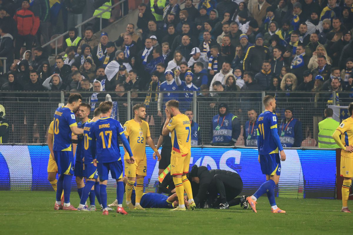 Fotbalistul faultat dur de Drăguș, reacție după Bosnia - România: „Alt meci, altă accidentare la cap”