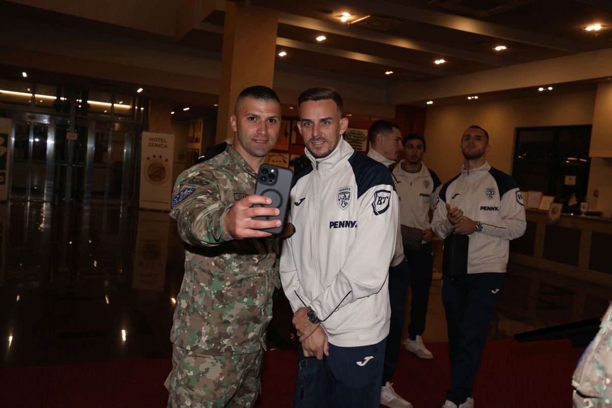 Vizită-surpriză la hotelul din Zenica, înainte de Bosnia - România: „Ca de la căpitan la căpitan”