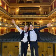 Mihail Mateescu, alături de fiul său, Alexandru FOTO: arhivă personală