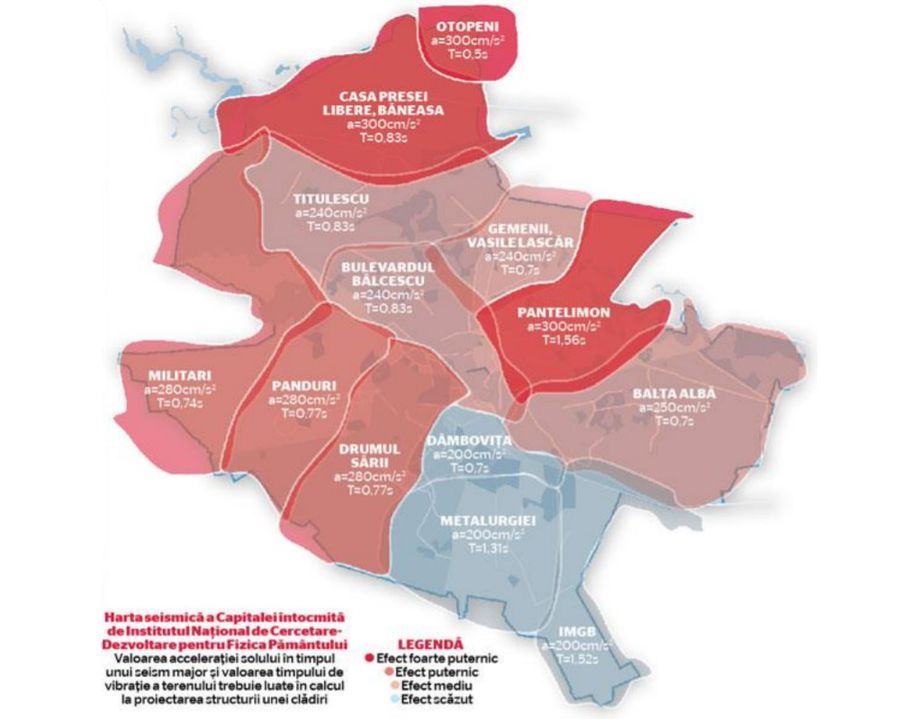 Harta seismică a Bucureștiului. Care sunt cele mai sigure și cele mai expuse sectoare în cazul unui cutremur