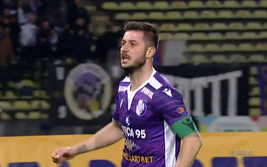 Ionuț Șerban (29 de ani), mijlocașul central al lui FC Argeș, a marcat cel mai rapid gol al sezonului 2021/22 în meciul cu Sepsi.