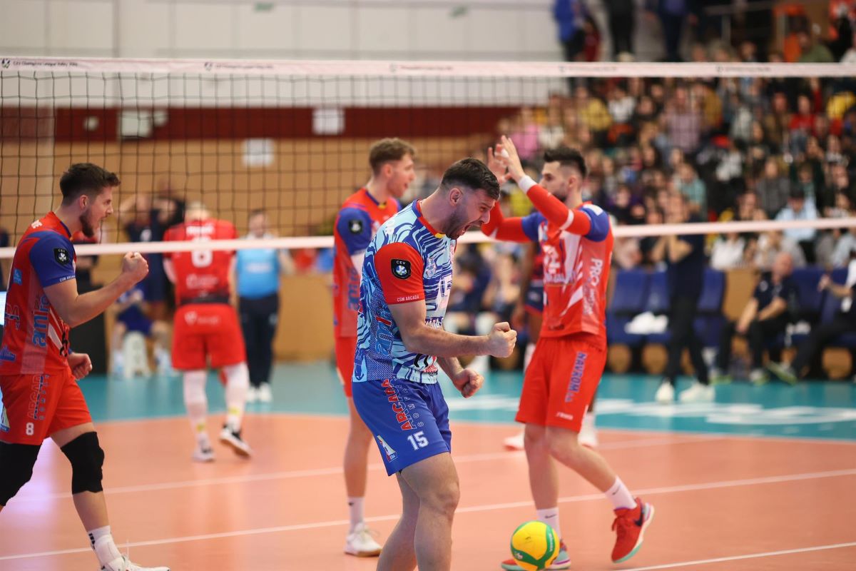 Arcada Galați, prima victorie în grupele Ligii Campionilor » A întors de la 1-2 la seturi!