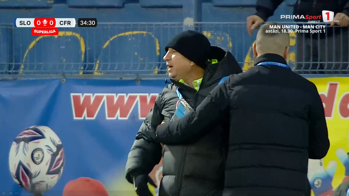 Dan Petrescu, de necontrolat în Unirea Slobozia - CFR Cluj » „Galben” în prima repriză, eliminat spre final!