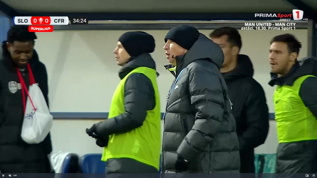 Dan Petrescu, de necontrolat în Unirea Slobozia - CFR Cluj » „Galben” în prima repriză, eliminat spre final!