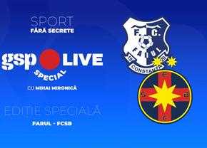 Farul - FCSB, la GSP Live Special » Hagi, fără succes în ultimele cinci meciuri contra campioanei! Analizăm cu Raul Rusescu și Răzvan Stanca