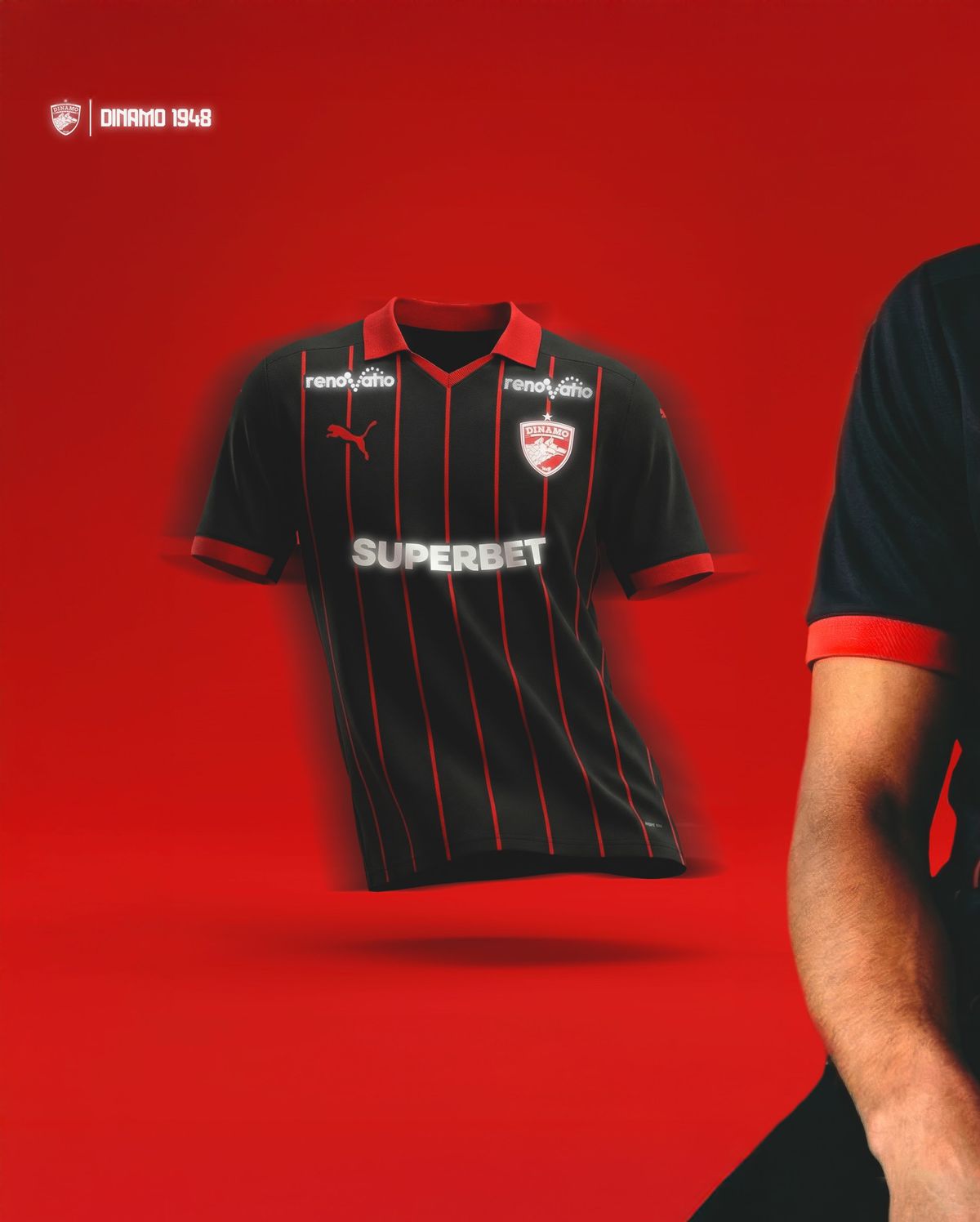 Dinamo și-a prezentat al patrulea rând de echipamente: „Păstrează legătura cu trecutul glorios al clubului”