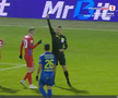 Florin Tănase, cartonaș galben pentru proteste în Slobozia - FCSB // FOTO: captură Prima Sport
