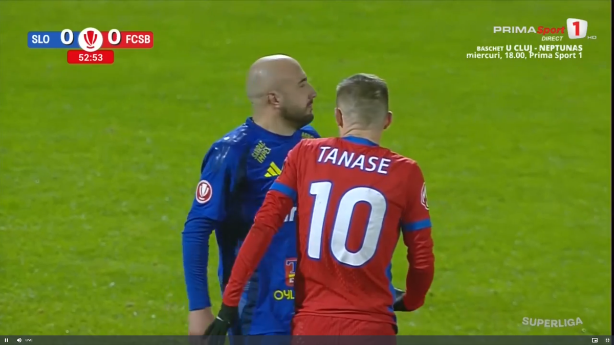 Amendă? Tănase a comis-o în Slobozia - FCSB » Răsturnare de situație după 5 minute