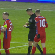 Florin Tănase, cartonaș galben pentru proteste în Slobozia - FCSB // FOTO: captură Prima Sport