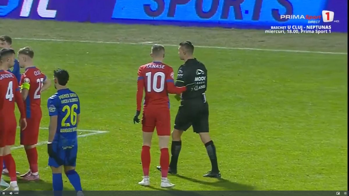 Amendă? Tănase a comis-o în Slobozia - FCSB » Răsturnare de situație după 5 minute
