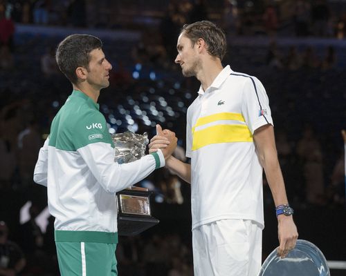 Djokovic a câștigat în 2021 finala AO în fața lui Medvedev // FOTO: Imago