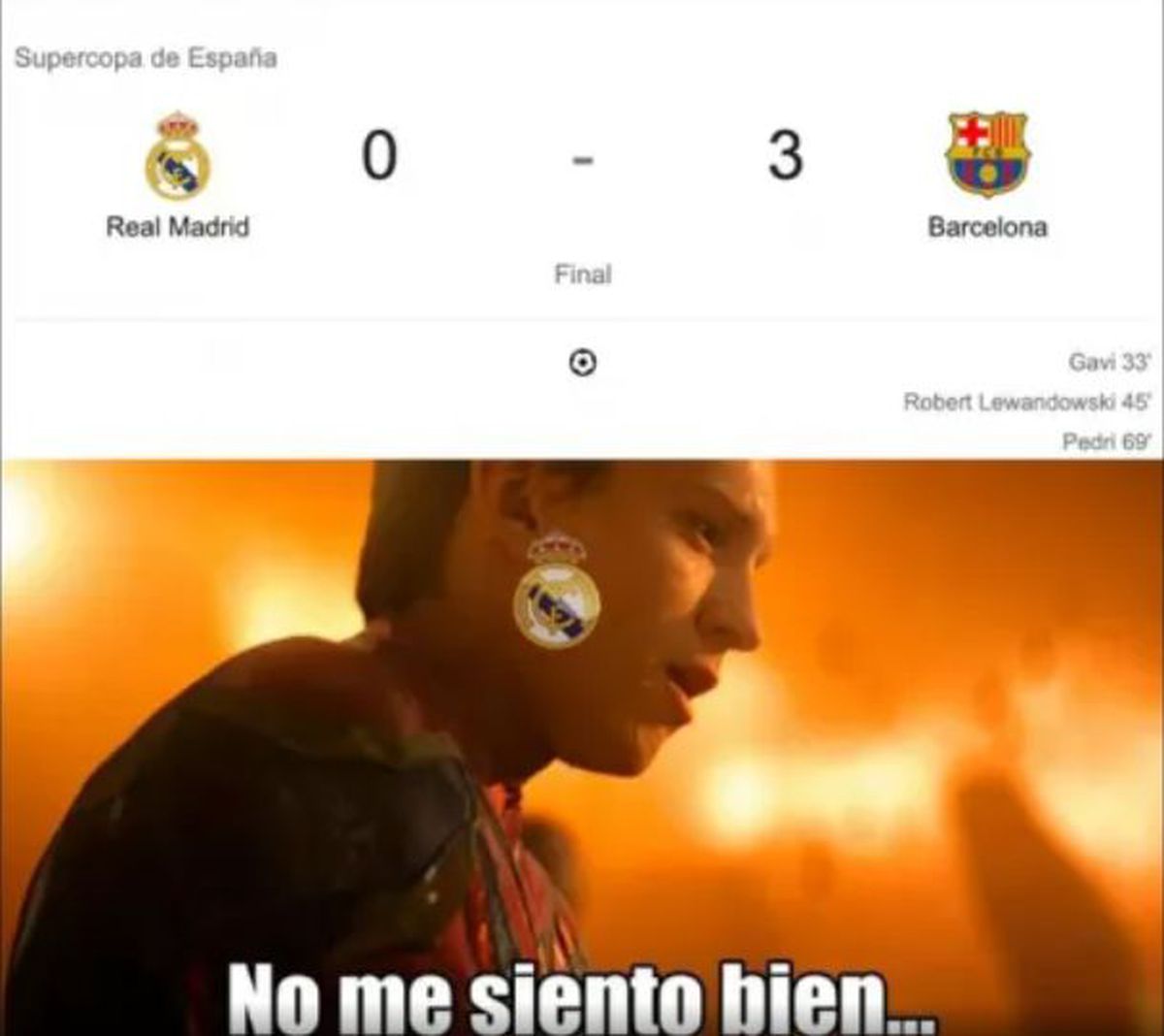 Real Madrid, ținta ironiilor după înfrângerea cu Barcelona » Cele mai bune memeuri după Supercupa pierdută cu Barcelona