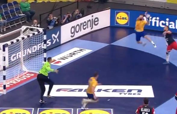 „Aeriană” senzațională reușită de Ionuț Nistor în România - Croația » Cel mai frumos gol al „tricolorilor” la CE de handbal masculin