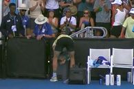 Moment incredibil la Australian Open » A vomitat pe teren, imediat după ce a dat mâna cu adversarul: „Amice, trebuie să ajung la coșul ăla”