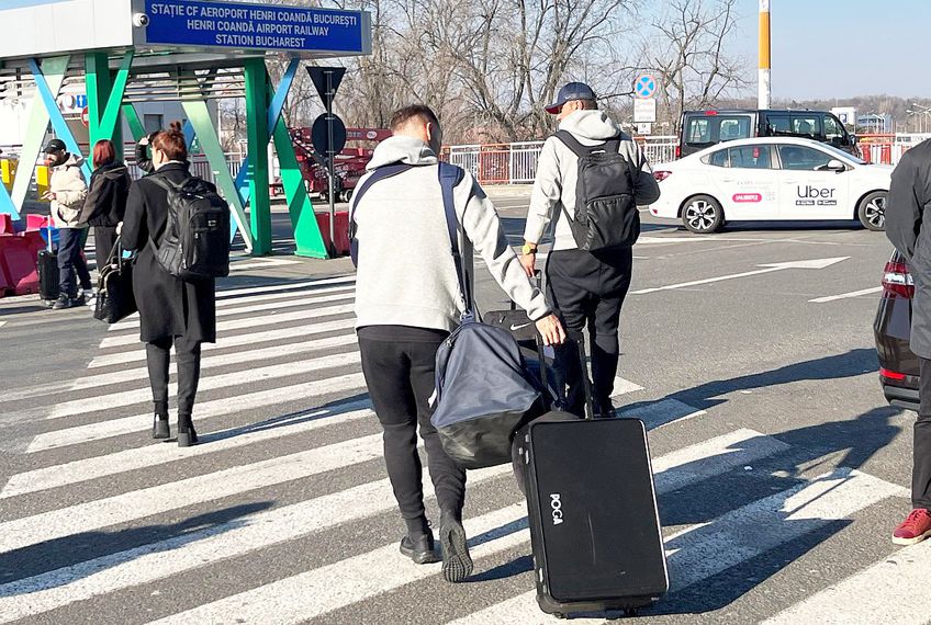 Darius Olaru, la revenirea delegației FCSB în România // foto: Carmen Dumitru (GSP)