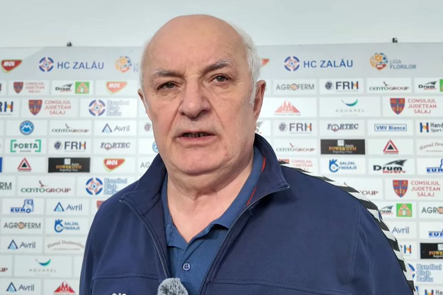 Gheorghe Tadici, antrenorul lui HC Zalău. Foto: Captură Facebook Scandal la FRH » Președintele Constantin Din a ieșit la atac: „În handbalul românesc sunt lucruri necurate!”