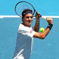 Roger Federer, la un antrenament pe Rod Laver Arena/Foto: Getty Images