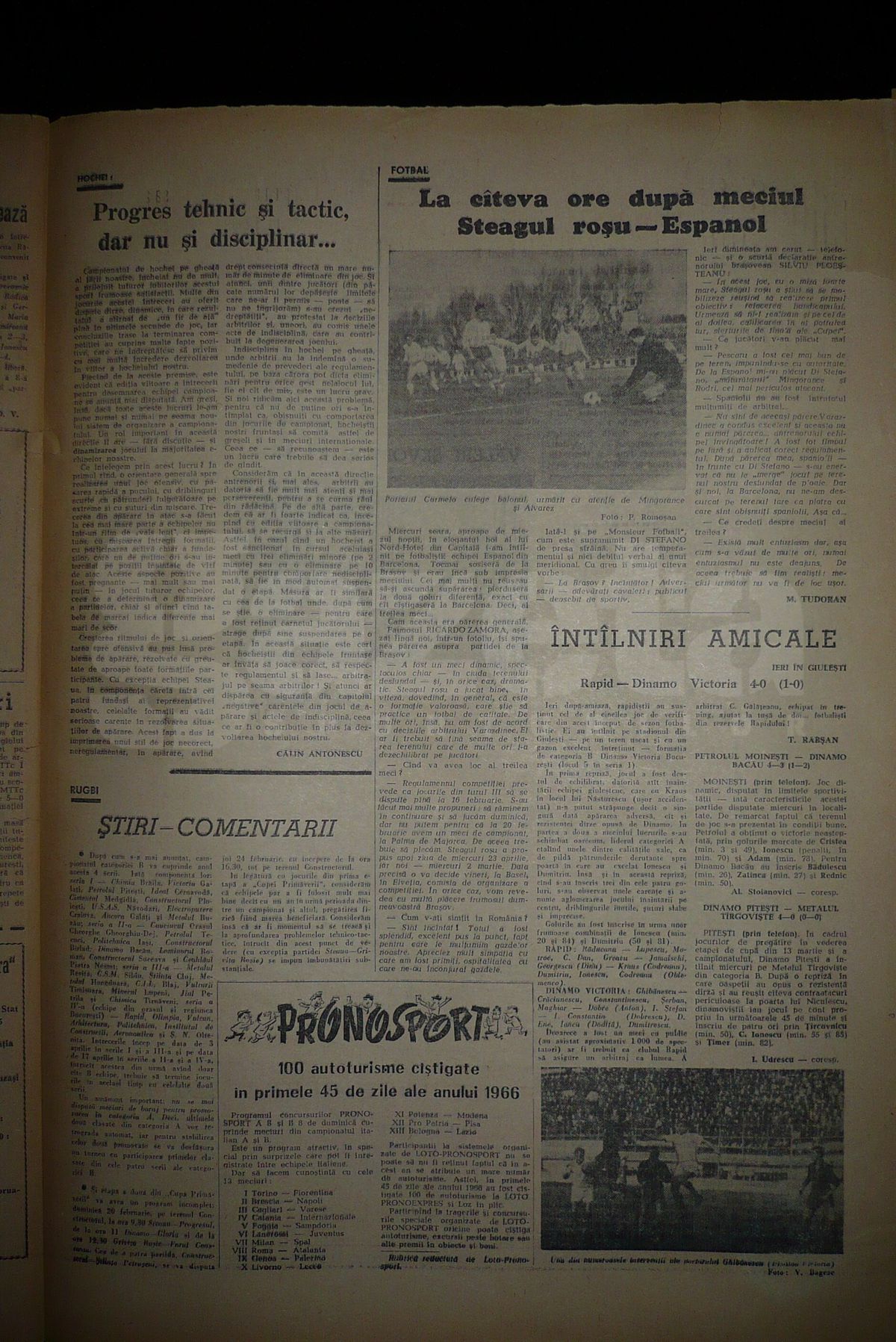 RETRO GSP // VIDEO Ziua în care Pescaru a fost mai bun decât Di Stéfano » 54 de ani de la una dintre victoriile de răsunet ale fotbalului românesc