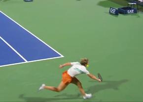 Cu răsuflarea tăiată! Cum a câștigat Ruse cel mai frumos schimb al meciului cu Halep