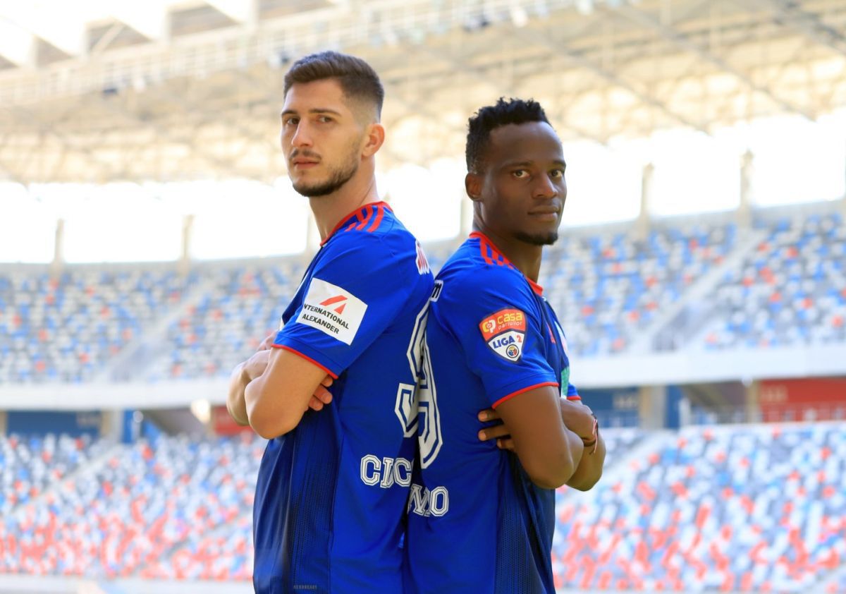 Steaua i-a transferat pe Cosmin Ciocoteală și Mahadi Mahrez Kayondo: imagini de la prezentare