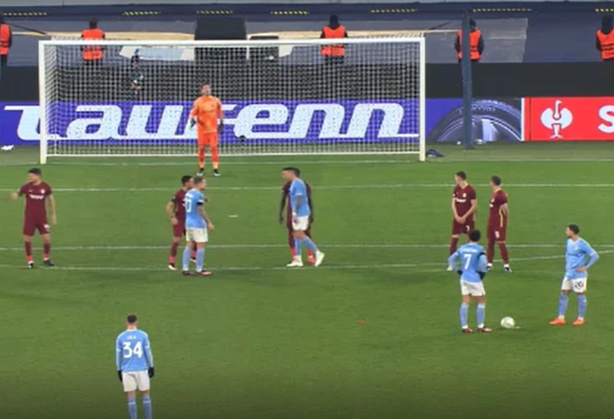 CFR Cluj, gol primit din fază fixă contra lui Lazio / FOTO: Capturi @Pro Arena