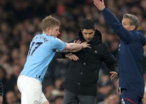 Incident la derby-ul Arsenal - Manchester City, cu De Bruyne în prim-plan » „Tunarii” nu l-au iertat