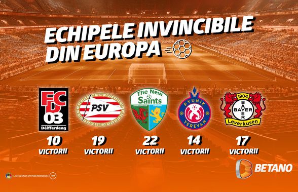 INFOGRAFIC: Echipele invincibile din Europa