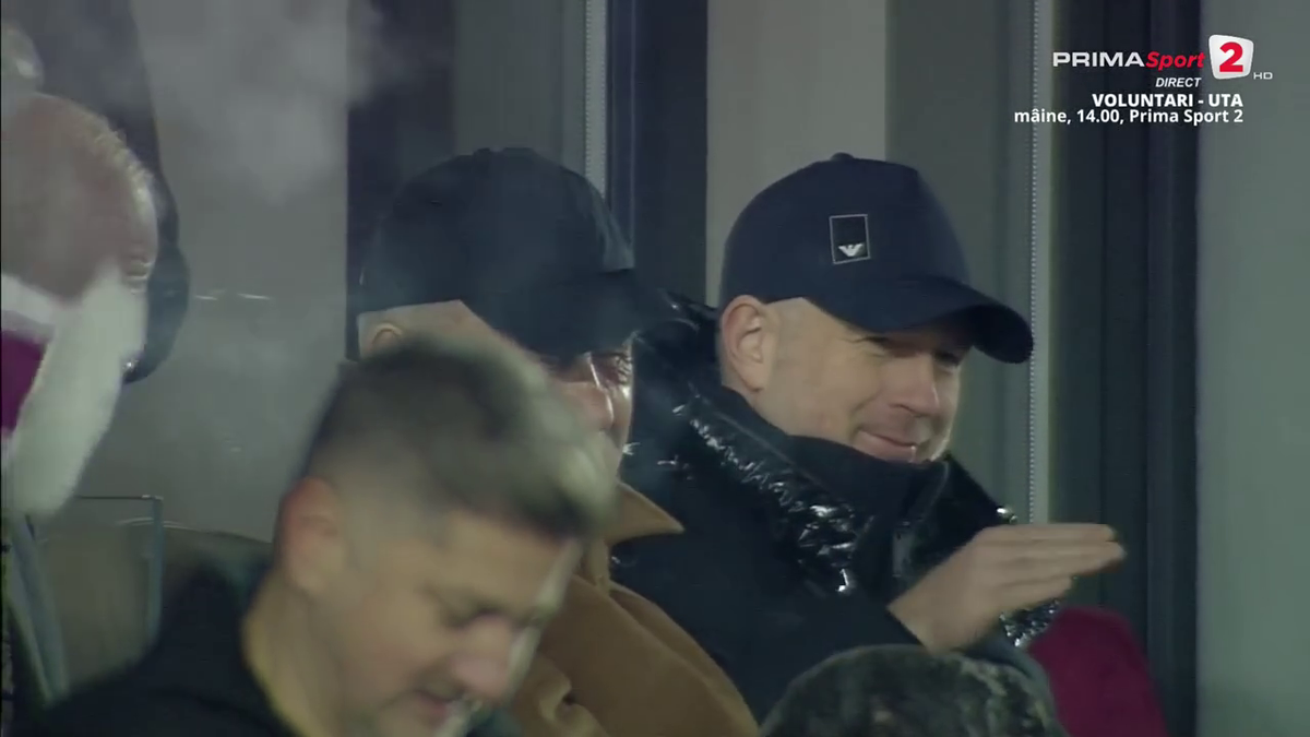 FOTO Edi Iordănescu după golul lui Albion Rrahmani în Rapid - Hermannstadt