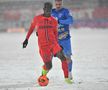 Gele în Gloria Buzău - FCSB, disputat pe ninsoare, foto: Cristi Preda / GSP // 16.02.2025