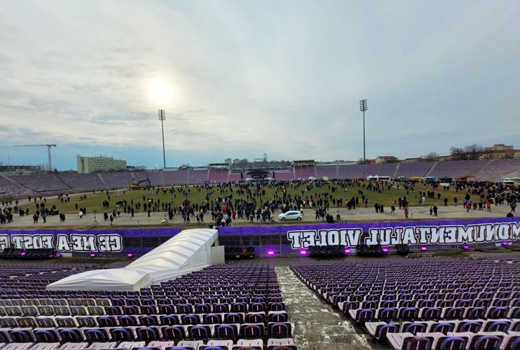 Suporterii și-au luat rămas bun de la „Dan Păltinișanu” / Sursă foto: Facebook@ Druckeria