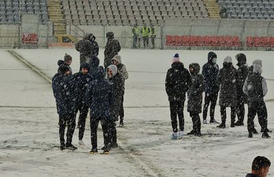 Cel mai aclamat fotbalist de la FCSB în nămeții de la Buzău » Apelul crainicului: „Să îl aplaudăm!”