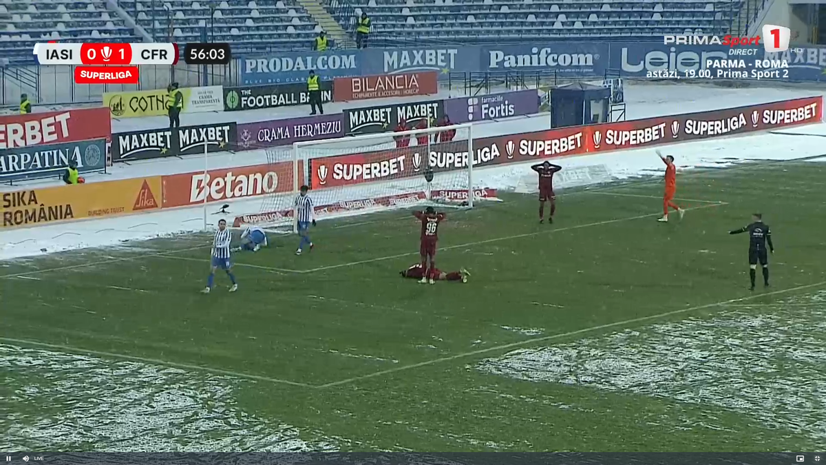 Virgiliu Postolachi, ratare imensă în Poli Iași - CFR Cluj